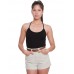 American Apparel Women's Baby Rib Cotton All Around Halter Top