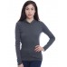 American Apparel Women's Baby Rib Cotton Long Sleeve Hooded Top