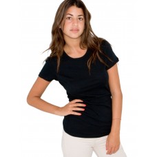 American Apparel Women's Sheer Jersey Fabric Cap Sleeve T-shirt