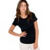 American Apparel Women's Sheer Jersey Fabric Cap Sleeve T-shirt
