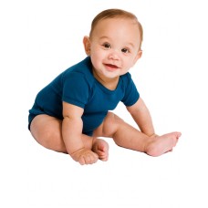 American Apparel Organic Infant Baby Rib Short Sleeve One-piece