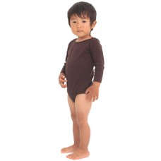 American Apparel Infant Baby Rib Long Sleeve One-piece