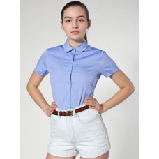 American Apparel Pinpoint Oxford Round Collar Short Sleeve Shirt