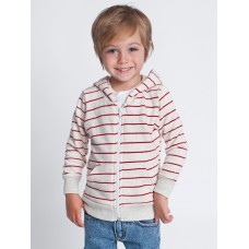 American Apparel Kids Striped Fleece Zip Hoodie