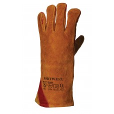 Portwest Workwear Reinforced Welding Gauntlet In Brown