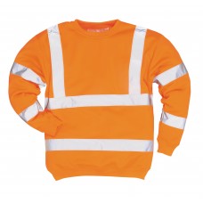 Portwest Men's High Visibility Rail Specification Sweatshirt