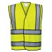 Portwest Workwear Hi-vis Vest With Black Contrast In Yellow