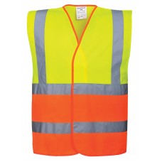 Portwest Workwear Two Tone Hi-vis Vest In Yellow/orange