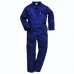 Portwest Workwear Men's Cotton Coveral In Navy And White Portwest Workwear Men's Cotton Coveral In Navy And White