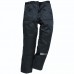 Portwest Workwear Action Trousers, With Back Elastication In Black
