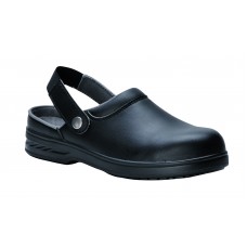 Portwest Workwear Steelite Safety Clog Sb Ae Wru In Black And White