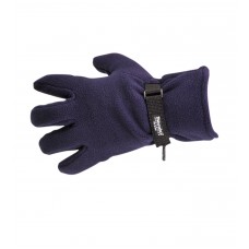 Portwest Workwear Fleece Glove Thinsulate Lined In Black And Navy