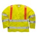 Portwest Work Wear Hi-vis Jacket With Reflexite Red Braces