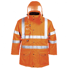 Portwest Workwear Hi-vis 7-in-1 Traffic Jacket, Go/rt In Orange