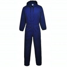 Portwest Workwear Hooded Spray Coverall In Navy And Royal