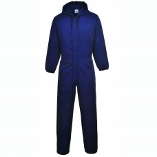 Portwest Workwear Hooded Spray Coverall In Navy And Royal