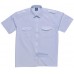 Portwest Workwear Pilot Shirt, Short Sleeves In White And Blue