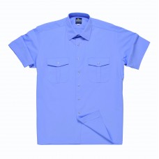 Portwest Workwear Short Sleeves Stud Shirt In Blue