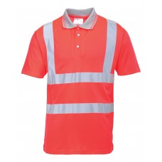 Portwest Work Wear Hi-vis Short Sleeved Polo Shirt