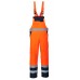 Portwest Workwear Mens Contrast Lined Bib And Brace In Orange/navy