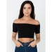 American Apparel Women's Form Fitting Cotton Spandex Crop Top
