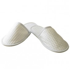 Jb Adult's Disposable Closed Toe Waffle Weave Slippers