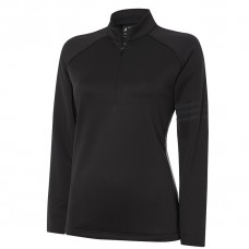 Adidas Women's Corporate 3 Strip 1/4 Zip Top