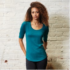 Anvil Women's Tri-blend Deep Scoop Neck 1/2 Sleeve T-shirt