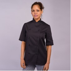 Dennys Adult's Short Sleeve Stud Button Lightweight Chef's Jacket