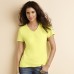 Gildan Women's Semi Fitted Premium Cotton V-neck T-shirt