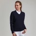 Glenmuir Women's Supersoft Cotton V-neck Golf Sweater