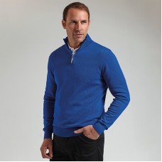 Glenmuir Men's 1/4 Zip Classic Cut Cotton Golf Sweater