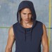 Kariban Men's Sleeveless Fleece Hooded Sweatshirt