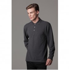 Kustom Kit Men's Side Vent Pique Long Sleeve Polo Shirt