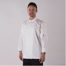 Le Chef Men's Cap Stud Long Sleeve Executive Chefs Jacket