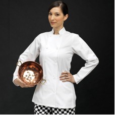 Premier Women's Wrap Over Fastening Long Sleeve Chefs Jacket