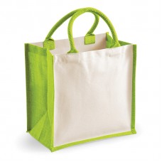 Westford Mill Printers Canvas Side Panel Midi Jute Bag