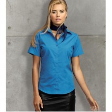 Premier Women's Poplin Fabric Short Sleeved Shirt