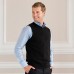 Russell Collection Mens Contemporary V-neck Sleeveless Sweater