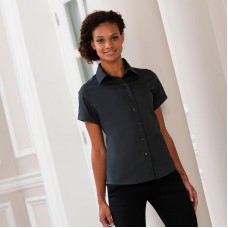 Russell Collection Women's Short Sleeve Classic Twill Shirt