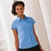 Russell Collection Women's Easycare Fitted Cap Sleeve Poplin Shirt