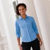 Russell Collection Ladies 3/4 Sleeve Polycotton Easycare Poplin Shirt