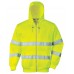 Portwest Men's High Visibility Full Zip Hooded Sweatshirt