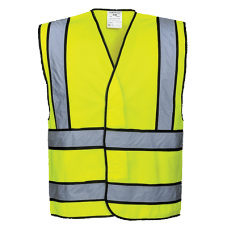 Portwest Black Contrast High Visibility Safety Vest