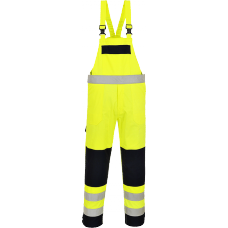 Portwest Bizflame Multi Flame/chemical Resistant Hi Vis Bib And Brace