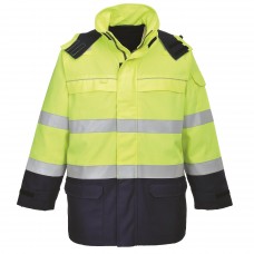 Portwest Bizflame Multi Arc Flame Chemical Resistant Hi Vis Jacket