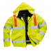 Portwest High Visibility Bomber Jacket With Reflexite Red Braces Portwest High Visibility Bomber Jacket With Reflexite Red Braces