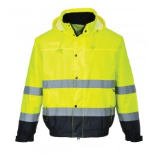 Portwest 300d Fabric High Visibility Tow Tone Bomber Jacket