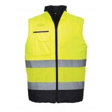 Portwest 300d Fabric High Visibility Tow Tone Bodywarmer