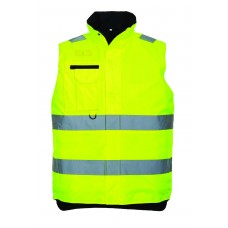Portwest 300d Fabric High Visibility Multi Pocket Bodywarmer